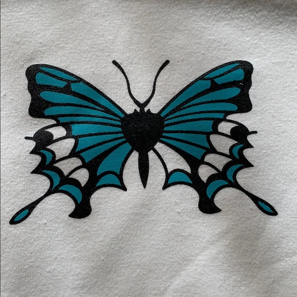 Mock Neck Butterfly Tee from SHEIN - Picture 7 of 8